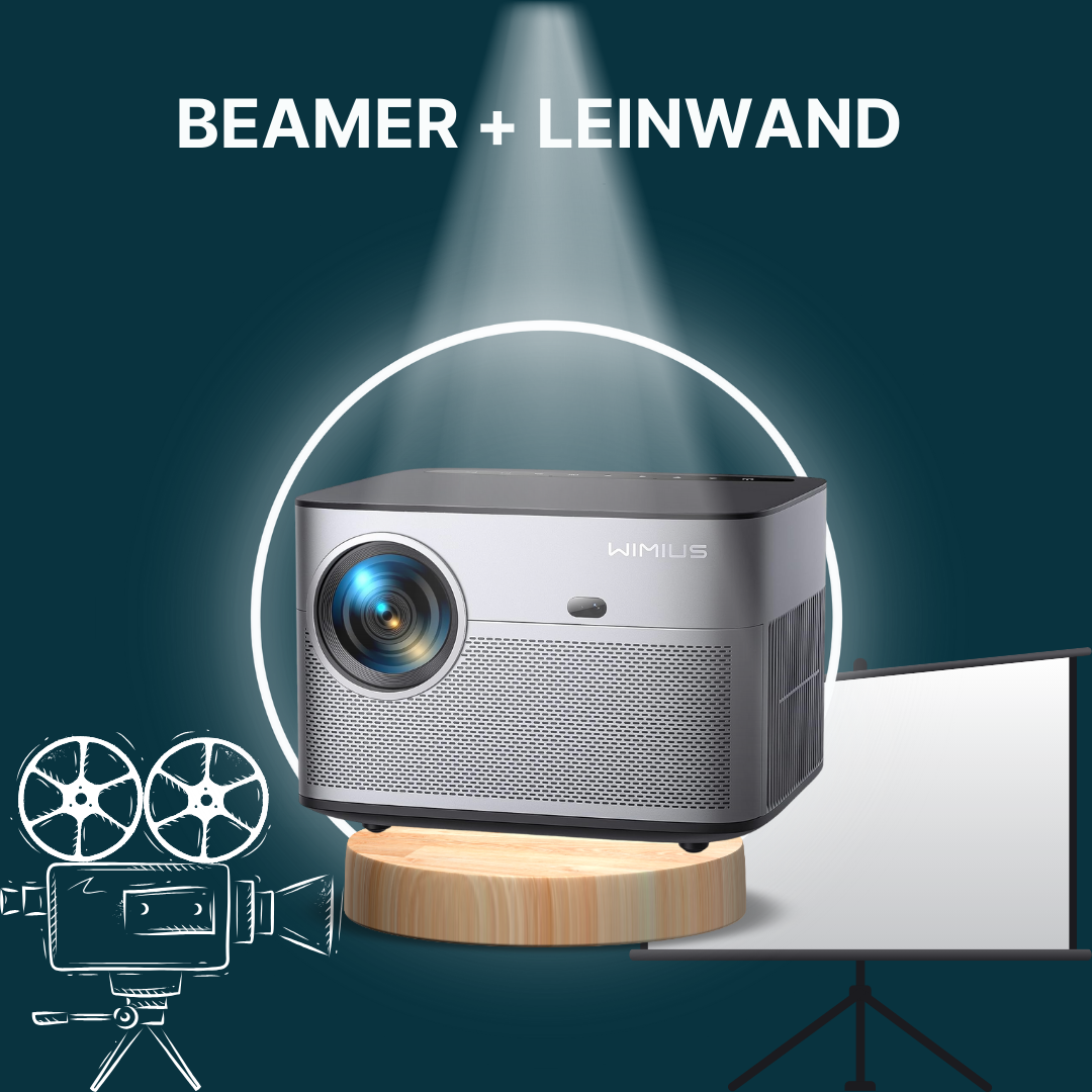 Beamer + Leinwand